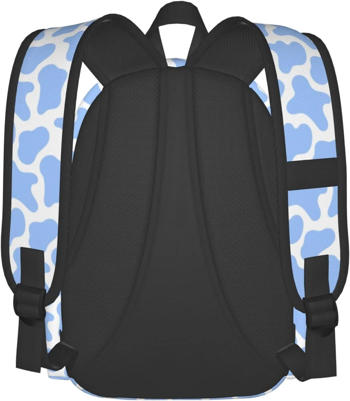 17 inch Backpack Blue Cow Spots Skin Pattern Laptop Backpack School Bookbag Shoulder Bag Casual Daypack