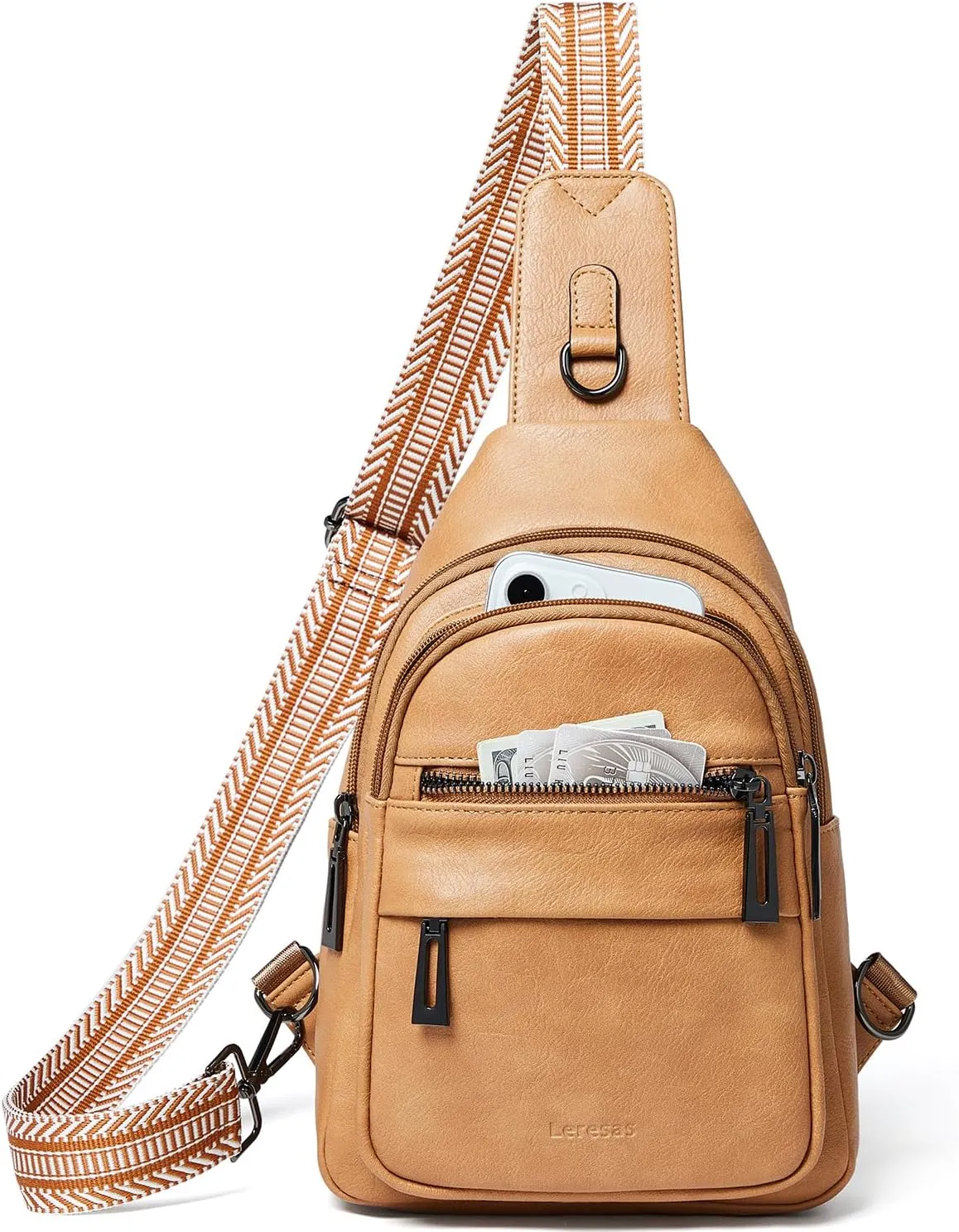 7L Sling Bag for Women Crossbody Bag Sling Purse Fanny Packs Vegan Leather Chest Bag Trendy Handbag Travel Anti Theft