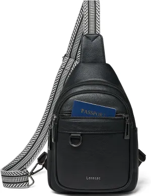 7L Sling Bag for Women Men Vegan Leather Crossbody Bags Fanny Pack Purse Backpack Over Shoulder Bag Travel Anti Theft