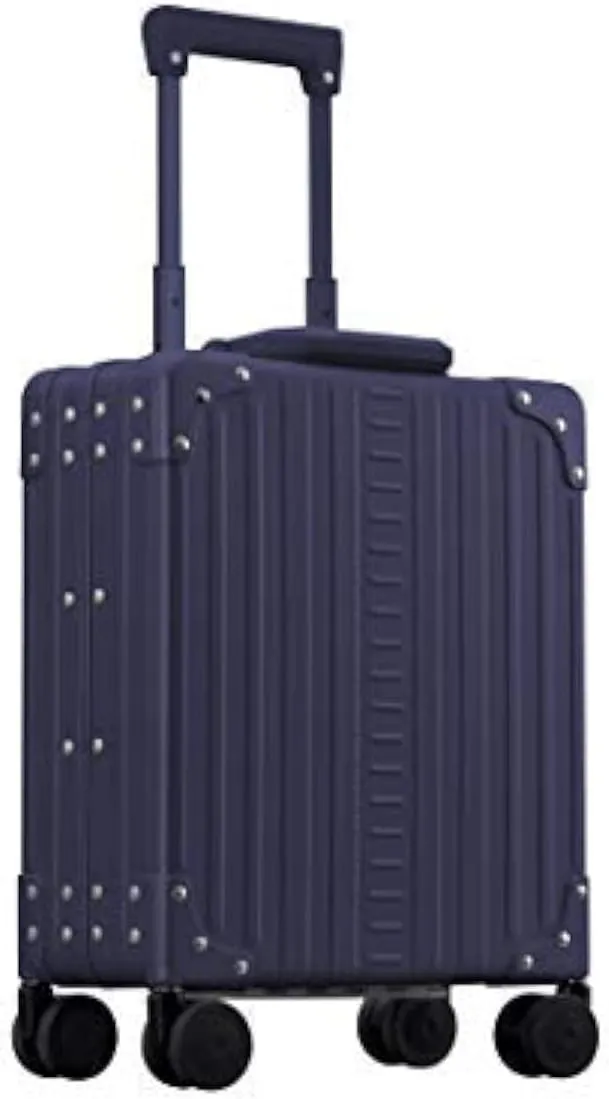 Aleon 16 Aluminum Vertical Underseat Carry-On Luggage - Luxury Business Briefcase with Wheels - Hardshell Suitcase for Airplane Travel (Sapphire)