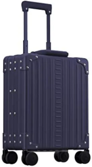 Aleon 16 Aluminum Vertical Underseat Carry-On Luggage - Luxury Business Briefcase with Wheels - Hardshell Suitcase for Airplane Travel (Sapphire)