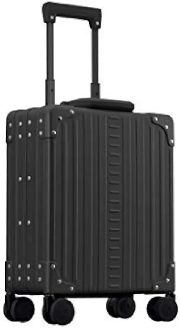 All Aluminum Lightweight 16 Premium Vertical Underseat Carry-On Luggage - Luxury Business Briefcase with Wheels - Hardshell Suitcase for Airplane Travel (Onyx)