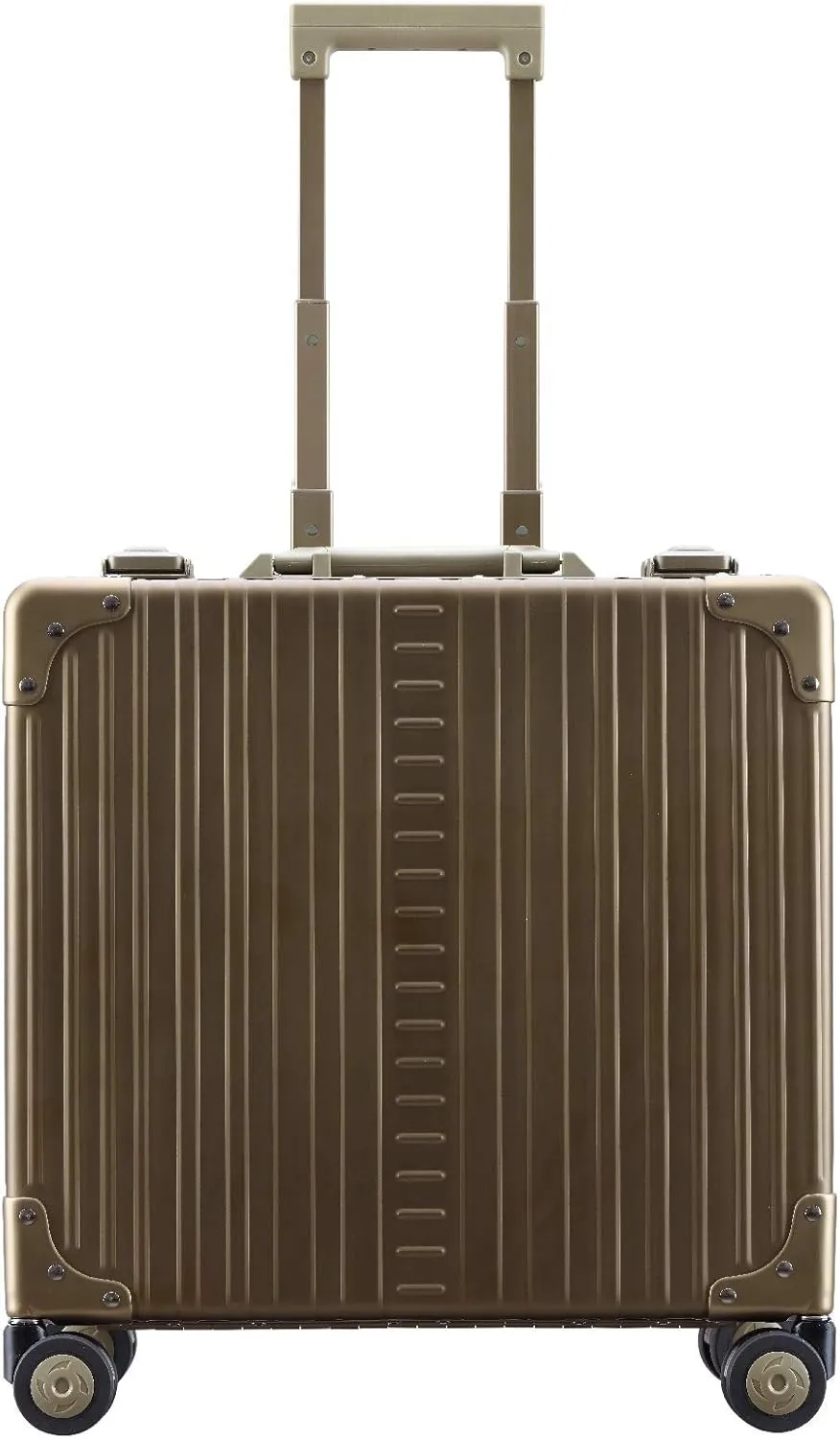 All Aluminum Lightweight 17" Deluxe Rolling Laptop Catalog Case for Men and Women | Vertical Opening Carry-On Bag with TSA Locks & Aircraft-Grade Aluminum Frame - Optimal Travel Companion (Champagne)