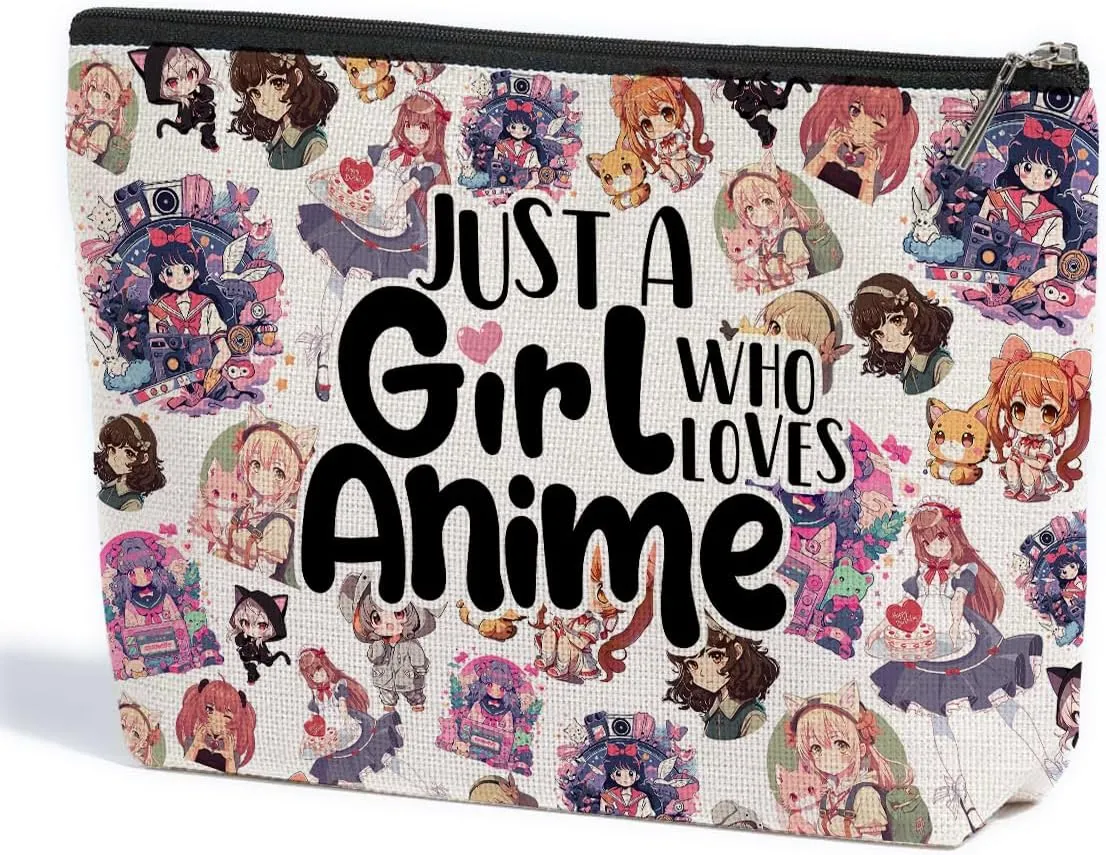 Anime Merch Anime Stuff Anime Makeup Bag Graduation Nurse Day Birthday Anime Accessories Anime Gifts for Women Teen Girls Anime Lovers Fan Daughter Sister Granddaughter Best Friend Cosmetic Bag