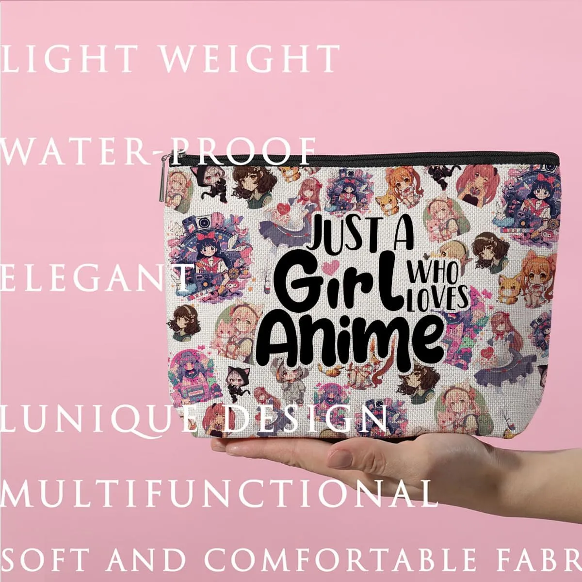 Anime Merch Anime Stuff Anime Makeup Bag Graduation Nurse Day Birthday Anime Accessories Anime Gifts for Women Teen Girls Anime Lovers Fan Daughter Sister Granddaughter Best Friend Cosmetic Bag