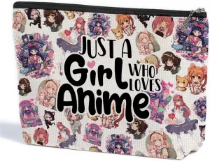 Anime Merch Anime Stuff Anime Makeup Bag Graduation Nurse Day Birthday Anime Accessories Anime Gifts for Women Teen Girls Anime Lovers Fan Daughter Sister Granddaughter Best Friend Cosmetic Bag