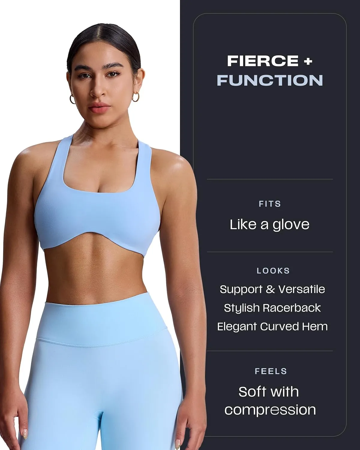 Aoxjox Women's Workout Sports Bras Fitness Backless Padded Define Sculpt Racerback Bra Yoga Crop Tank Top