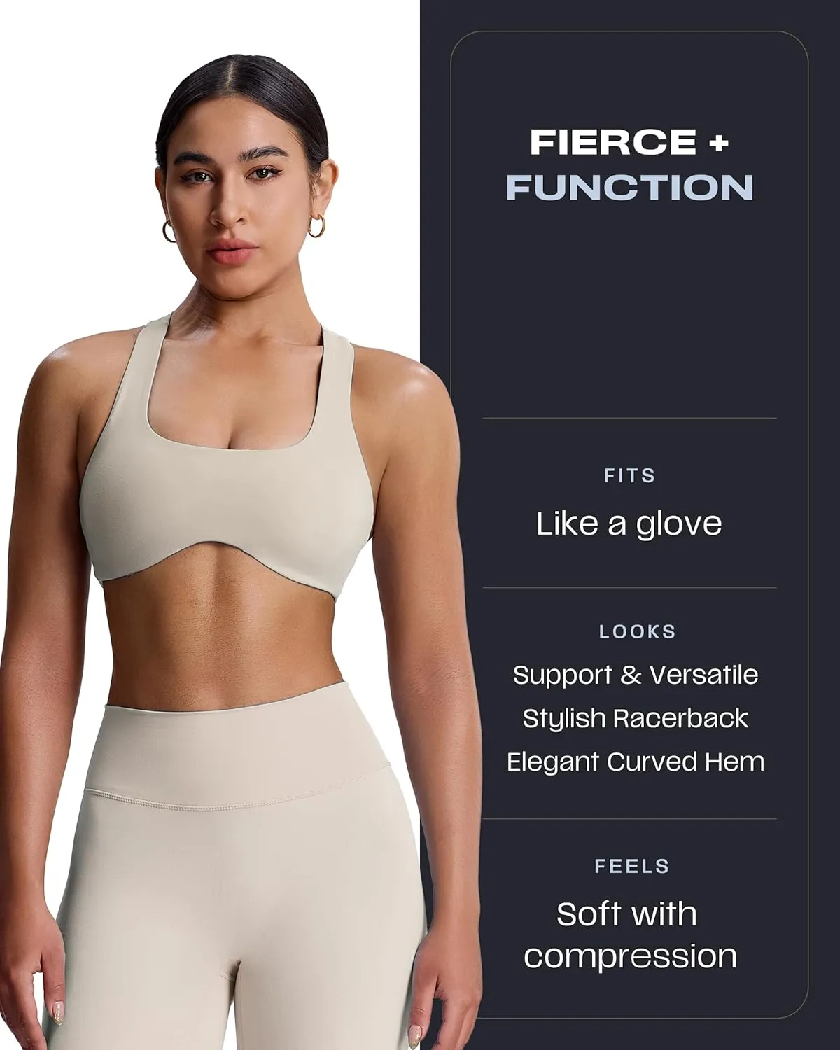 Aoxjox Women's Workout Sports Bras Fitness Backless Padded Define Sculpt Racerback Bra Yoga Crop Tank Top