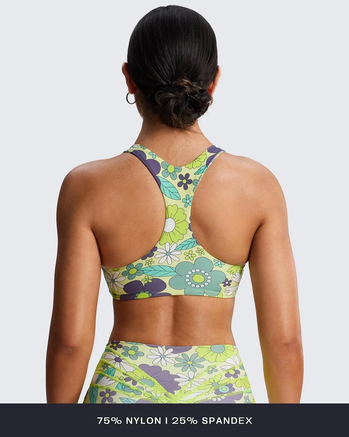 Aoxjox Women's Workout Sports Bras Fitness Backless Padded Define Sculpt Racerback Bra Yoga Crop Tank Top