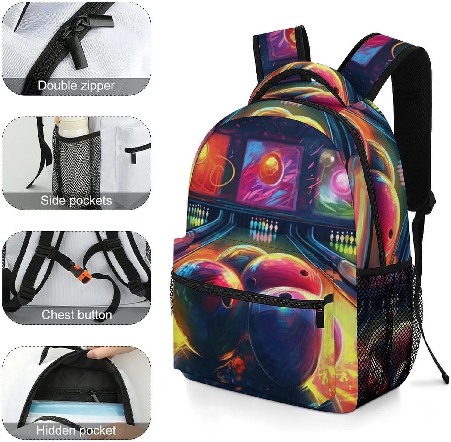Backpacks Bowling Balls Travel Bag Laptop Backpack Casual Daypack for Weekender Business Hiking