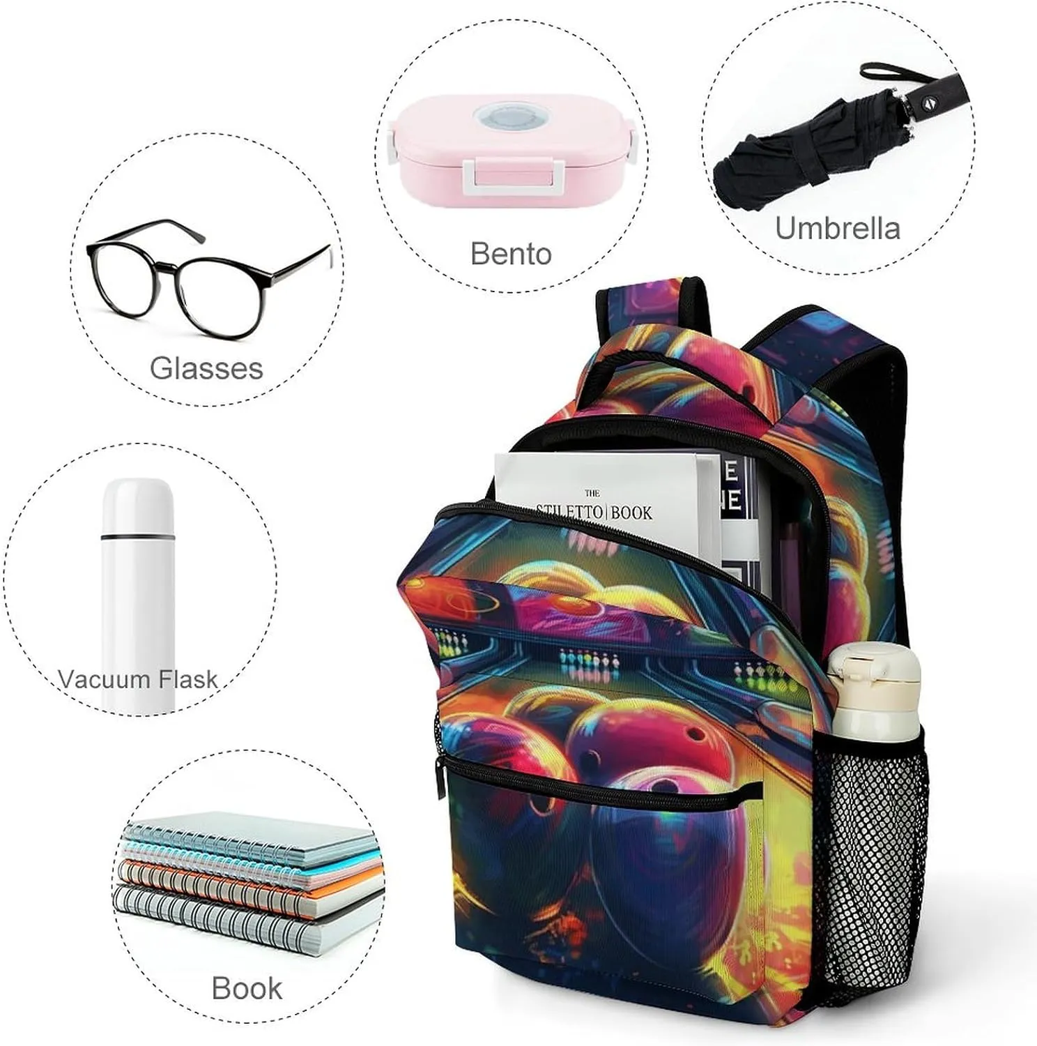 Backpacks Bowling Balls Travel Bag Laptop Backpack Casual Daypack for Weekender Business Hiking