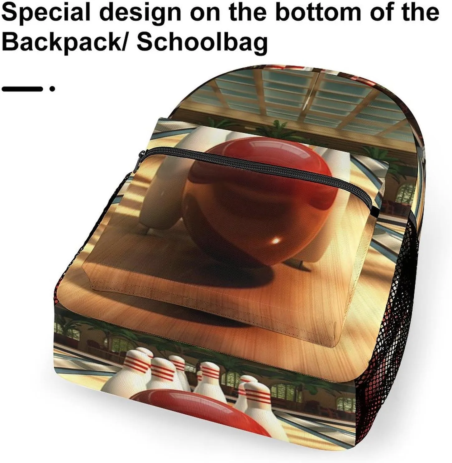 Backpacks Bowling Club Travel Bag Laptop Backpack Casual Daypack for Weekender Business Hiking