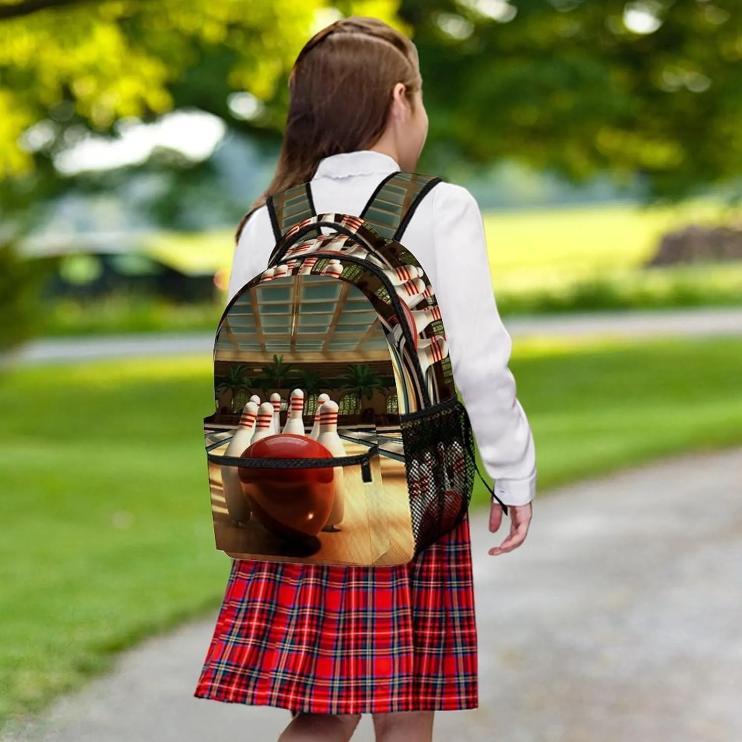 Backpacks Bowling Club Travel Bag Laptop Backpack Casual Daypack for Weekender Business Hiking