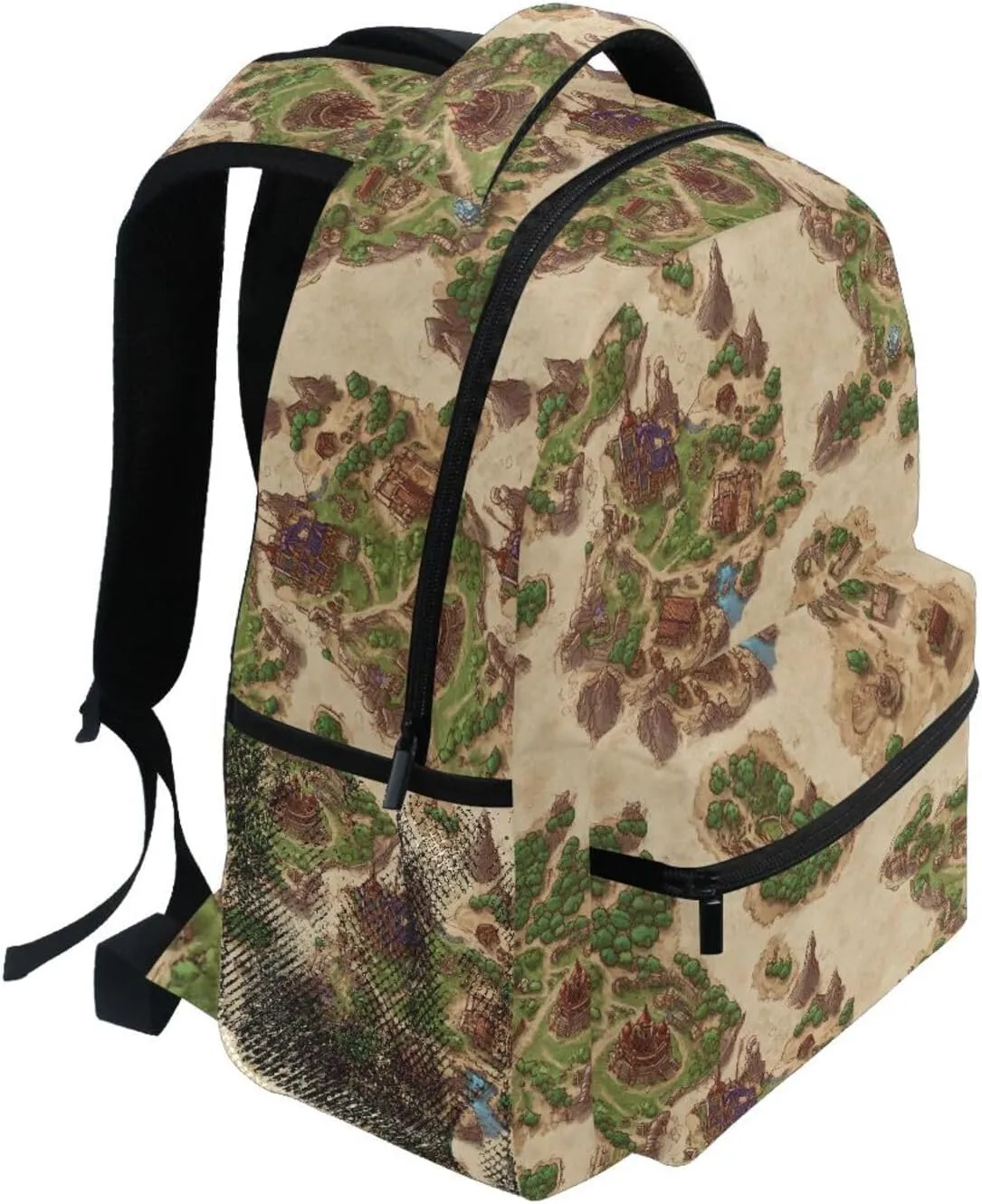 Backpacks for Teenager Fashion Outdoor Backpack with Chest Strap for College Work Game Map