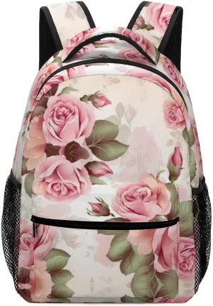 Backpacks Rose Floral Travel Bag Laptop Backpack Casual Daypack for Weekender Business Hiking