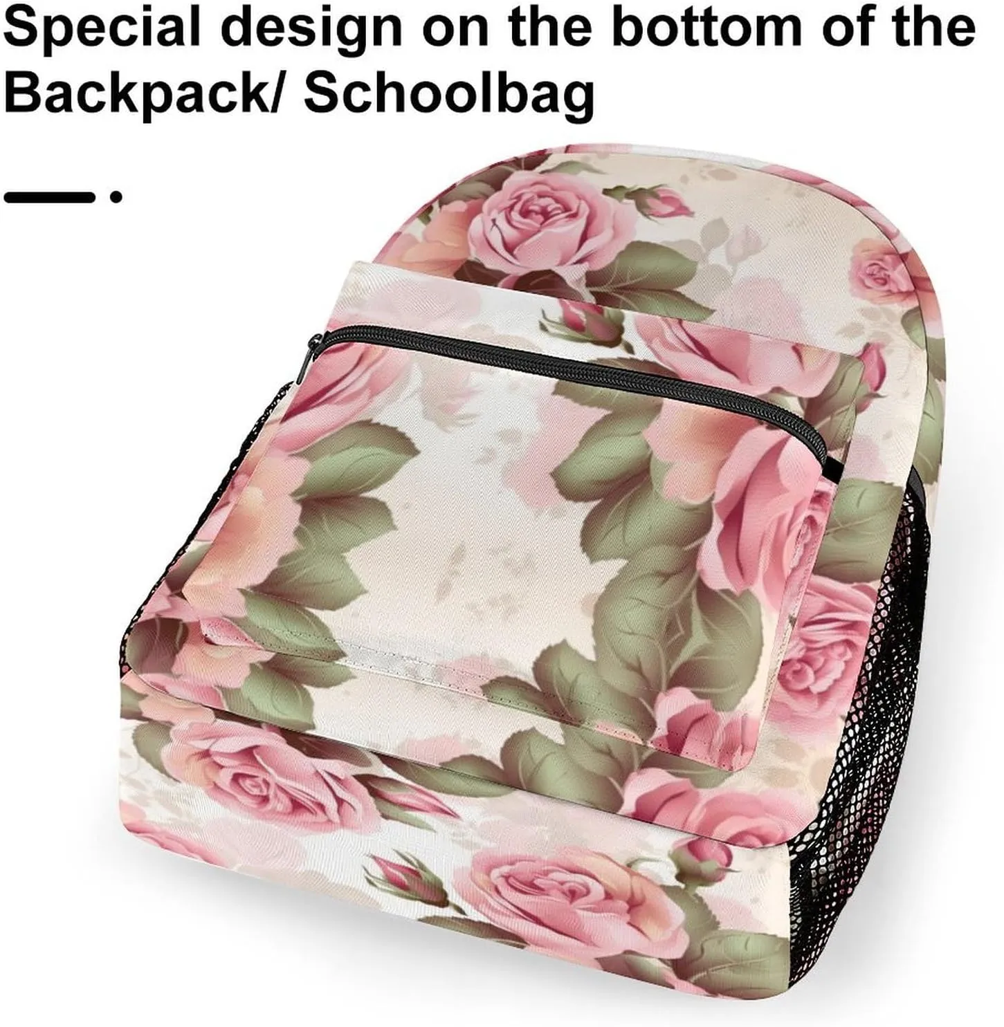 Backpacks Rose Floral Travel Bag Laptop Backpack Casual Daypack for Weekender Business Hiking