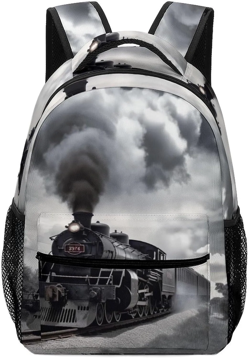 Backpacks Steam Train Clouds Travel Bag Laptop Backpack Casual Daypack for Weekender Business Hiking