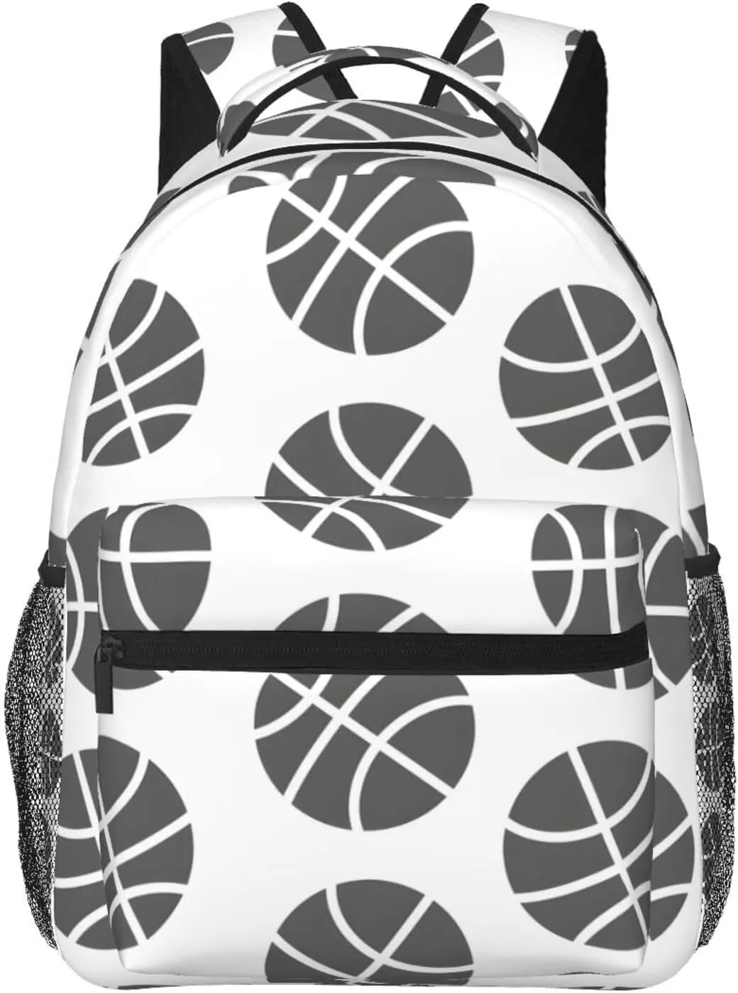 Basketball Travel Laptop Backpack for Women Lightweight Backpack Adjustable College Backpack Fits 15.6 Inch Laptop Bag Waterproof Travel Backpack for Gym