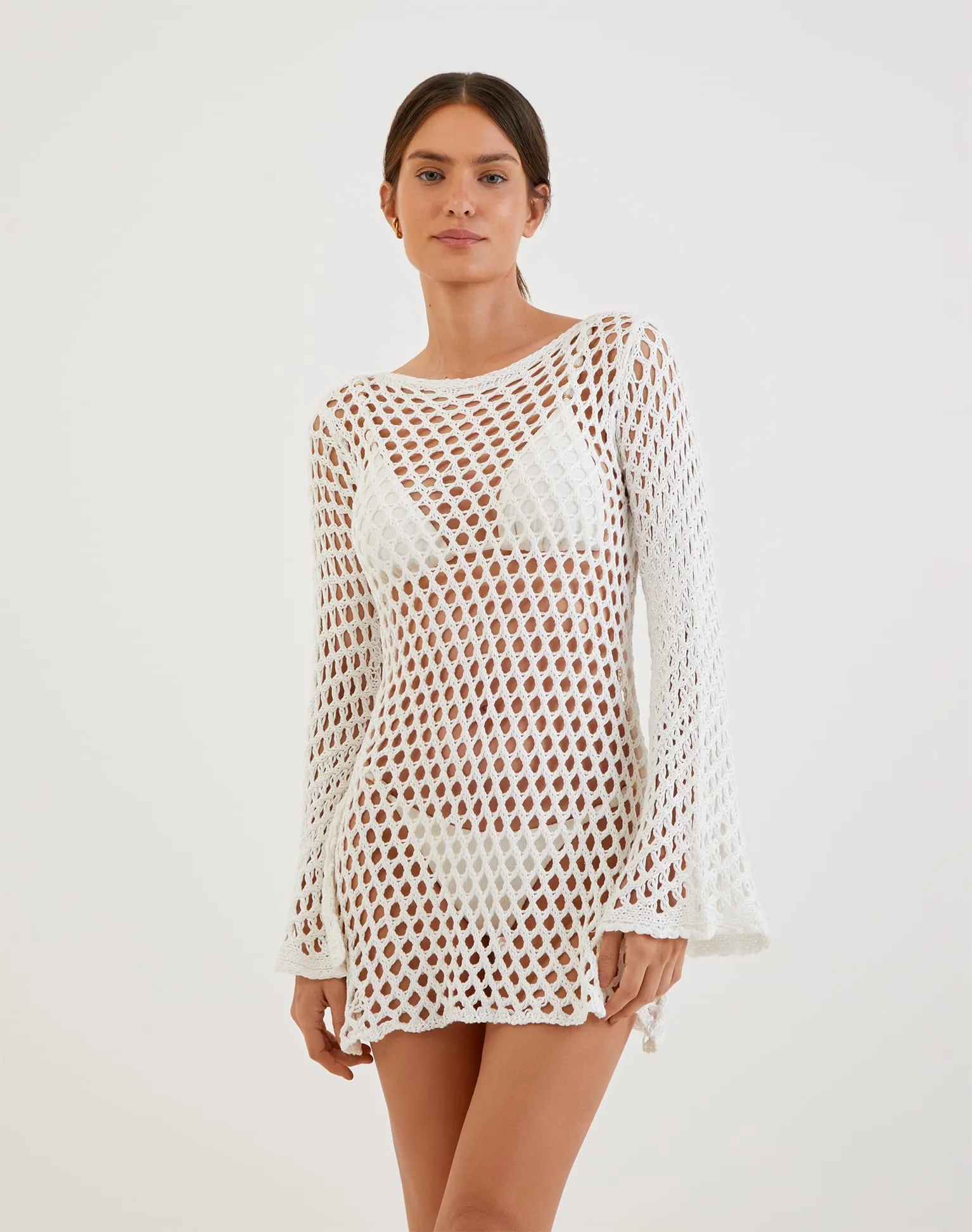 Belle Short Cover Up - Off White