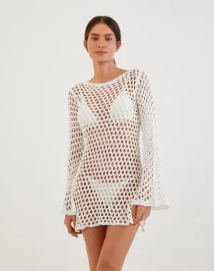 Belle Short Cover Up - Off White