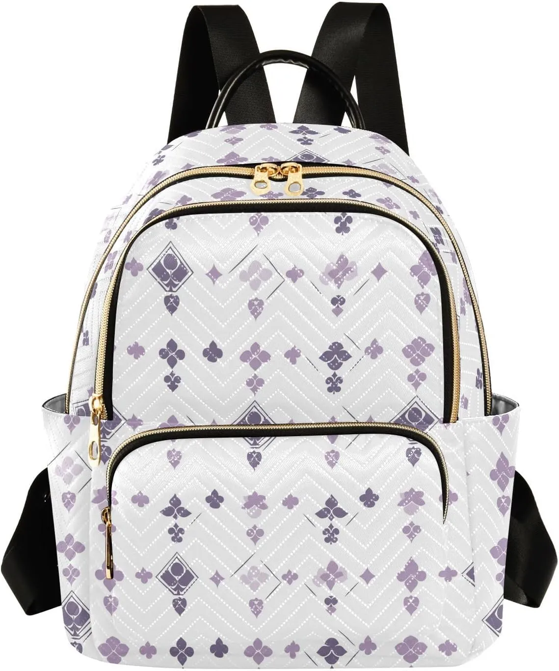Boho Simple Style Casino Poker 14 Inch teen girls small backpack fashion laptop backpack for business