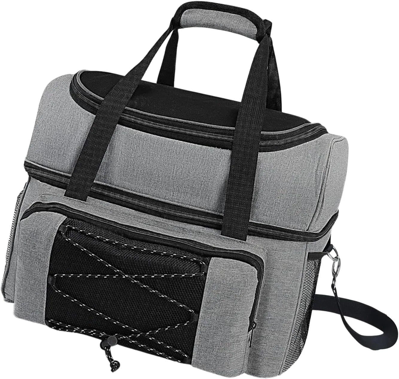 Bowling Tote 2 Ball Bowling Bag Organizer with Padded Ball Holder for Travel Outdoor Activities Gym Training Bowling Supplies