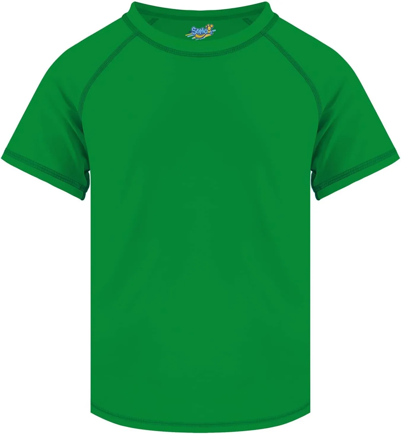 Boys Rash Guard Short Sleeve, Green UPF 50  Sun Protection Rashguard Slim Fit Swim Shirt Fishing Surf Quick Dry Cool Beach Clothes for Toddler Youth Kids Size 7-8 Years