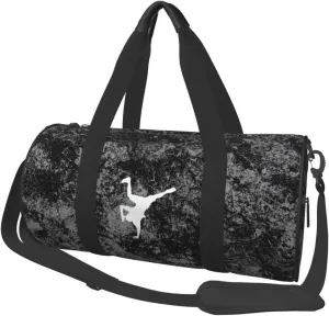 Break Dance Convertible Garment Bag with Shoulder Strap, Carry on Garment Duffel Bag for Men Women - Rolling Foldable for Travel Luggage Bags (Black)