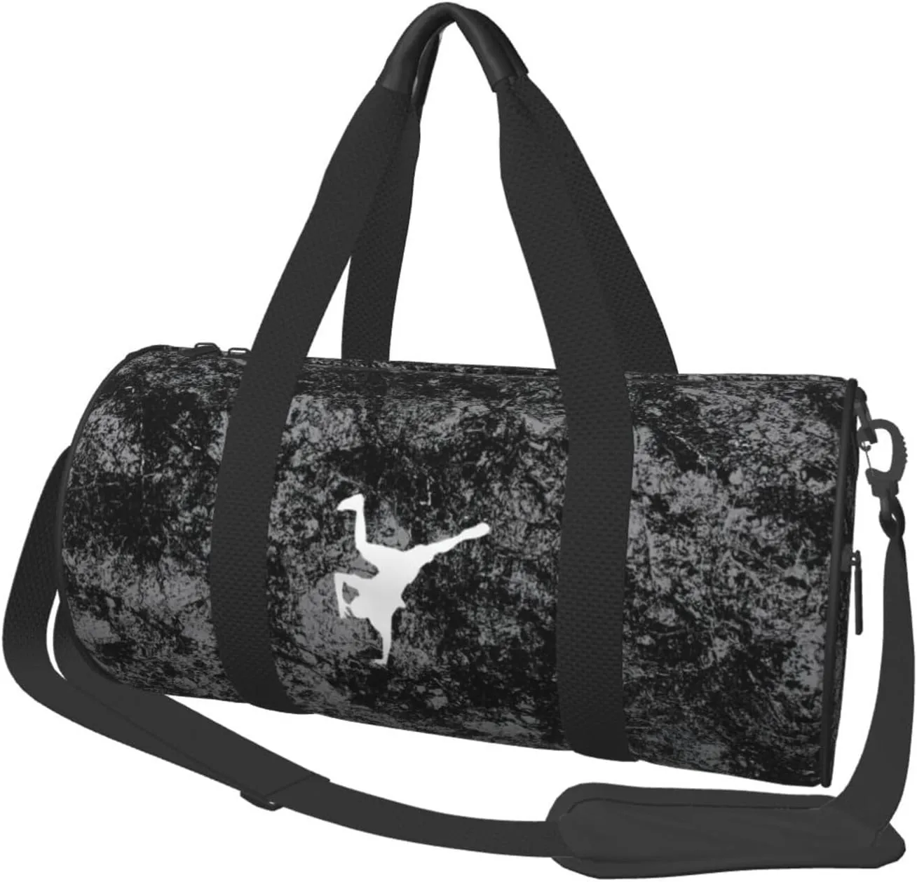 Break Dance Convertible Garment Bag with Shoulder Strap, Carry on Garment Duffel Bag for Men Women - Rolling Foldable for Travel Luggage Bags (Black)