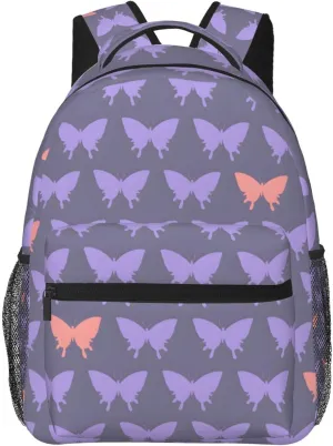 Butterfly Travel Laptop Backpack for Women Lightweight Backpack Adjustable College Backpack Fits 15.6 Inch Laptop Bag Waterproof Travel Backpack for Men, Work, Gym