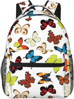 Butterfly Travel Laptop Backpack for Women Lightweight College Backpack Adjustable Fits 15.6 Inch Laptop Bag Waterproof for Work, Gym