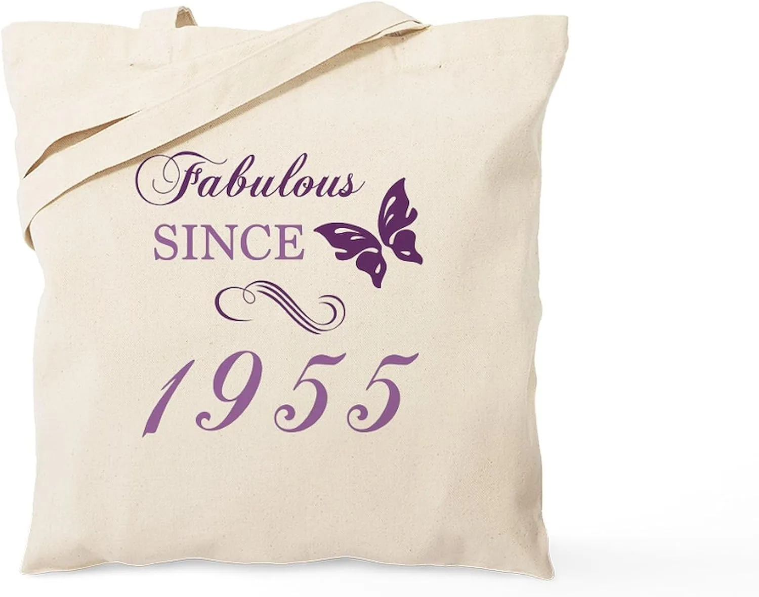 CafePress 1955 Fabulous Birthday Tote Bag Reusable Natural Beige Canvas Shopping Bag