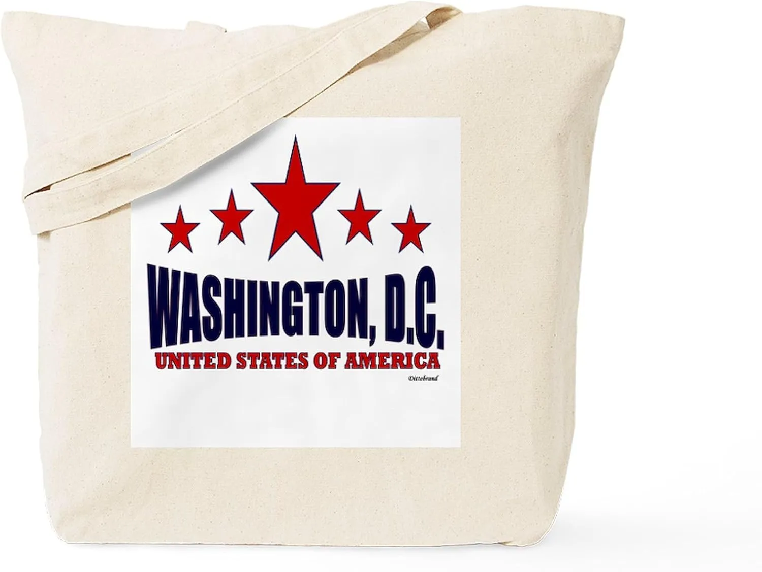 CafePress Washington, D.C. Tote Bag Reusable Natural Beige Canvas Shopping Bag