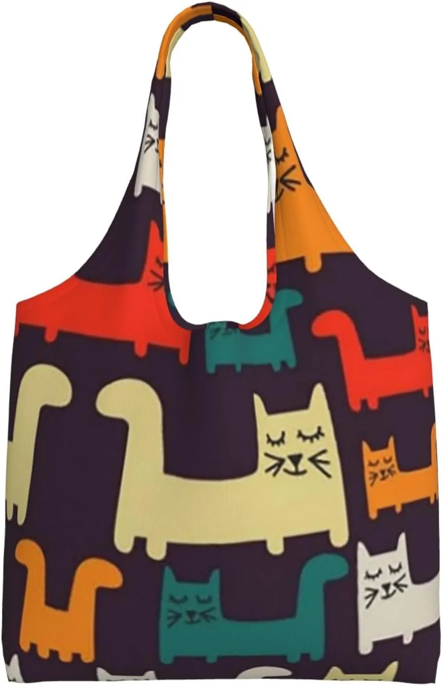 Canvas Tote Bag for Women Purse Bench Cat Handbags Totes Crossbody Shoulder Shopping Bag