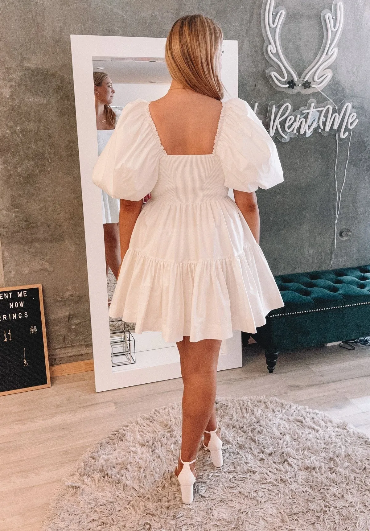 Casa Puff Sleeve Mini Knit - Ivory