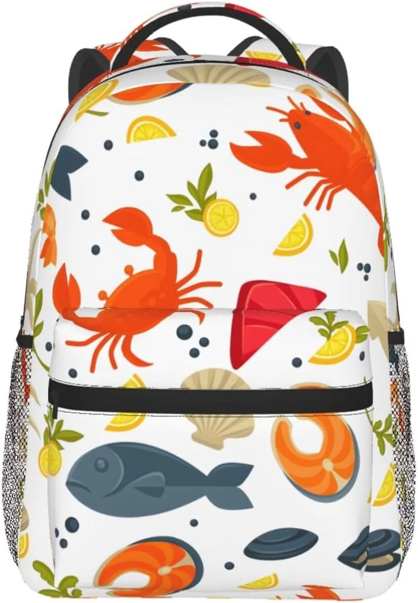 Crab Travel Laptop Backpack Women Lightweight Backpack Adjustable College Backpack Fits 15.6 Inch Laptop Waterproof Travel Backpack for Men, Work, Travel, Women