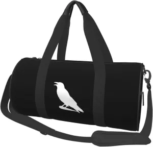 Crow Silhouette Convertible Garment Bag with Shoulder Strap, Carry on Garment Duffel Bag for Men Women - Rolling Foldable for Travel Luggage Bags (Black)