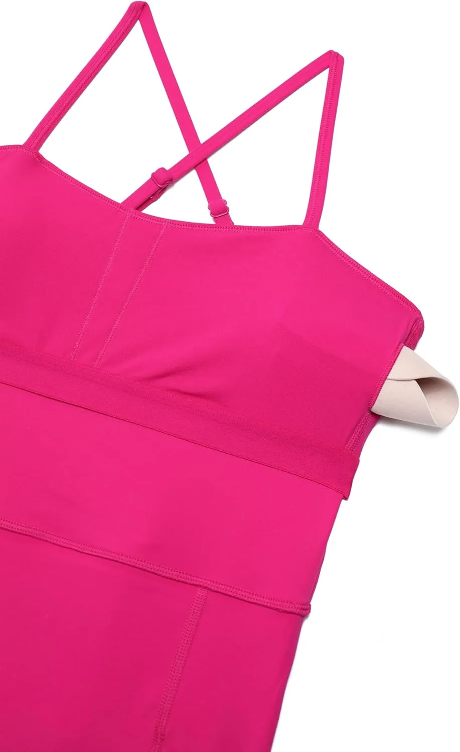 CRZ YOGA Womens Butterluxe Tennis Dress Spaghetti Strap Casual Athletic Sports Outfits with Built-in Shorts and Bras
