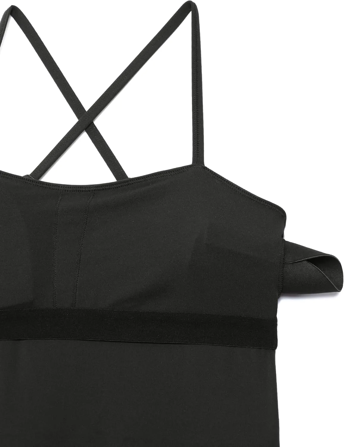 CRZ YOGA Womens Butterluxe Tennis Dress Spaghetti Strap Casual Athletic Sports Outfits with Built-in Shorts and Bras