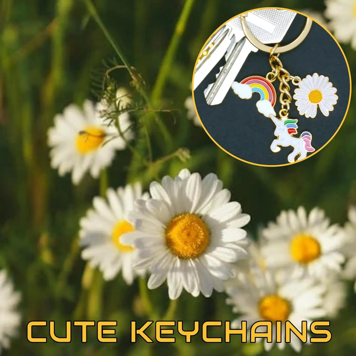 Cute Key Chain, Keychains, Thanksgiving Christmas Birthday Gifts for Sister, Women, Dad, Friends, Girls & Teens.
