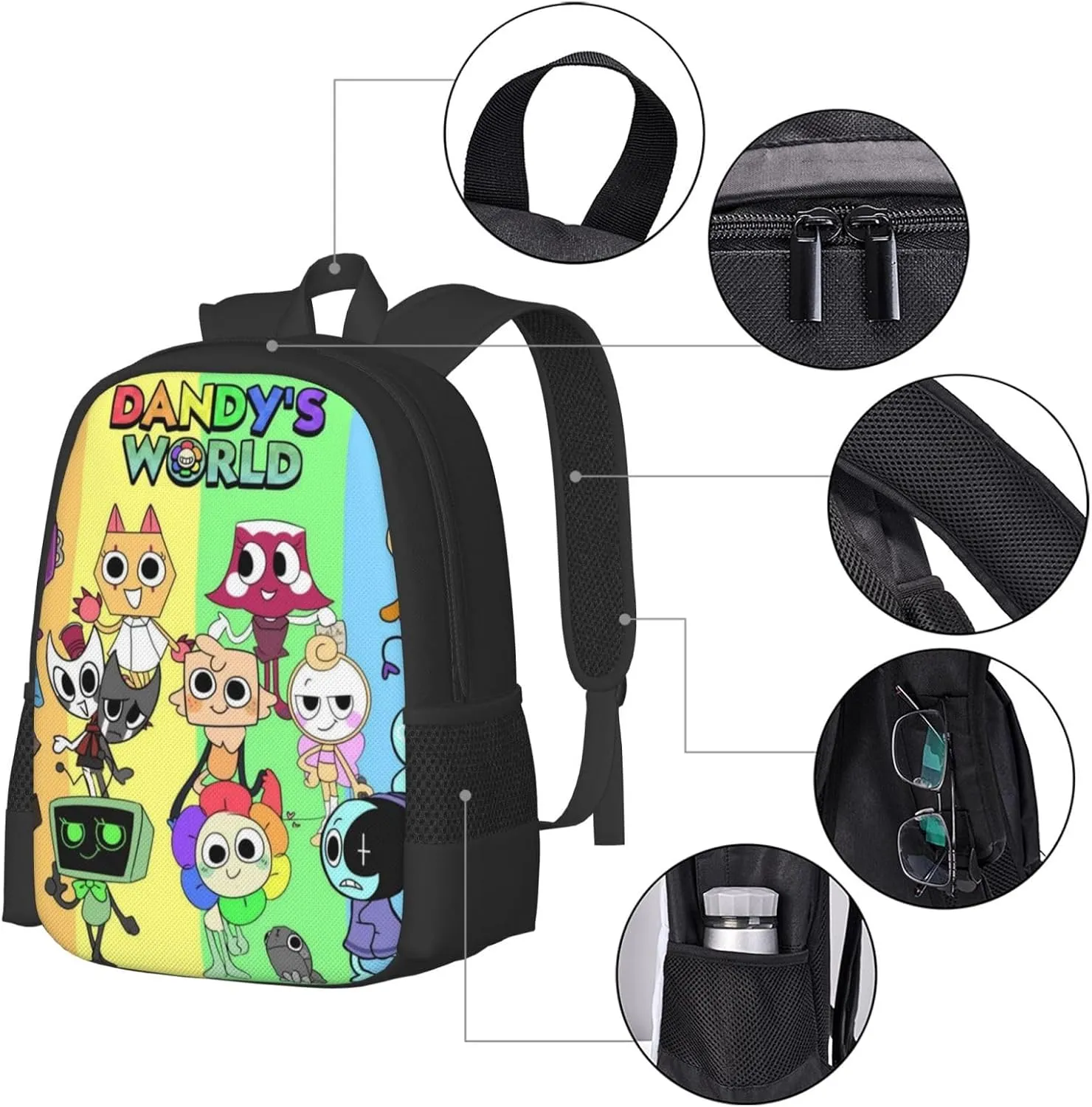 Dandy'S World 3 Backpack Lightweight Large Capacity Laptop Backpack Travel Backpacks For Unisex