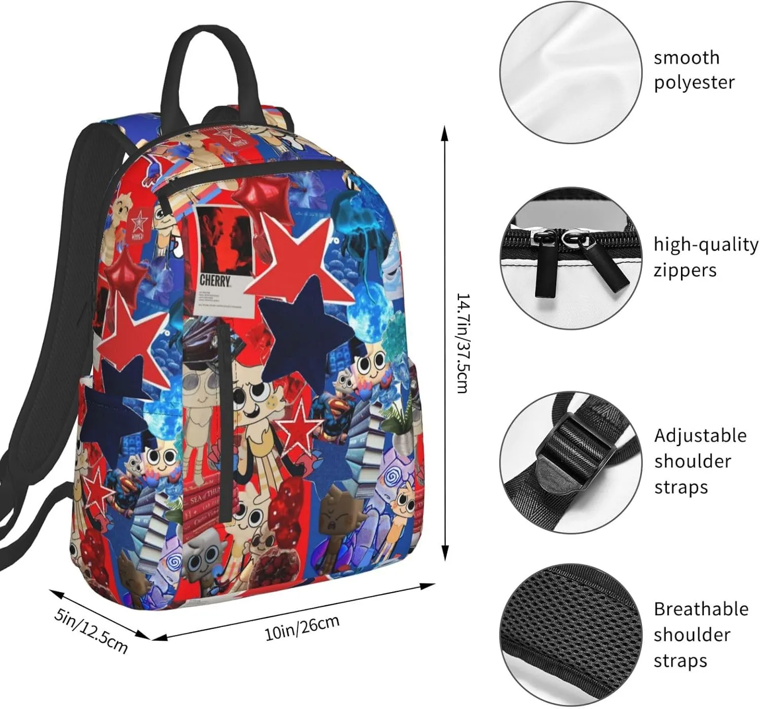 Dandy'S World 3 Backpack Lightweight Large Capacity Laptop Backpack Travel Backpacks For Unisex