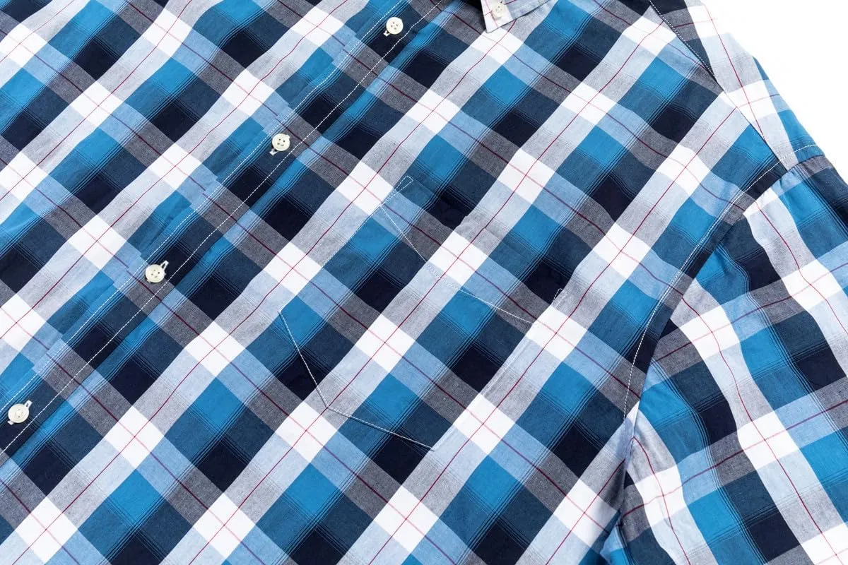 Double Pump Big and Tall Shirts for Men Short Sleeve Button Down Shirts from Size XL(T) to 6XL (T) Cotton