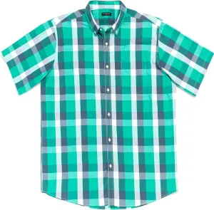 Double Pump Big and Tall Shirts for Men Short Sleeve Button Down Shirts from Size XL(T) to 6XL (T) Cotton