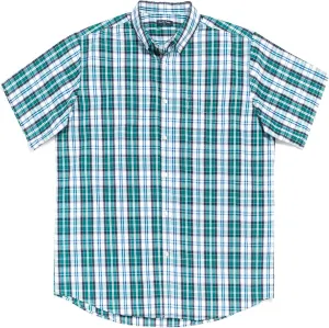 Double Pump Big and Tall Shirts for Men Short Sleeve Button Down Shirts from Size XL(T) to 6XL (T) Cotton