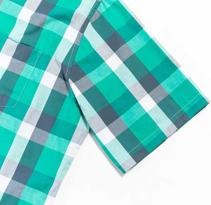 Double Pump Big and Tall Shirts for Men Short Sleeve Button Down Shirts from Size XL(T) to 6XL (T) Cotton