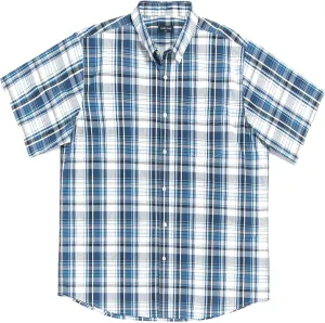 Double Pump Big and Tall Shirts for Men Short Sleeve Button Down Shirts from Size XL(T) to 6XL (T) Cotton
