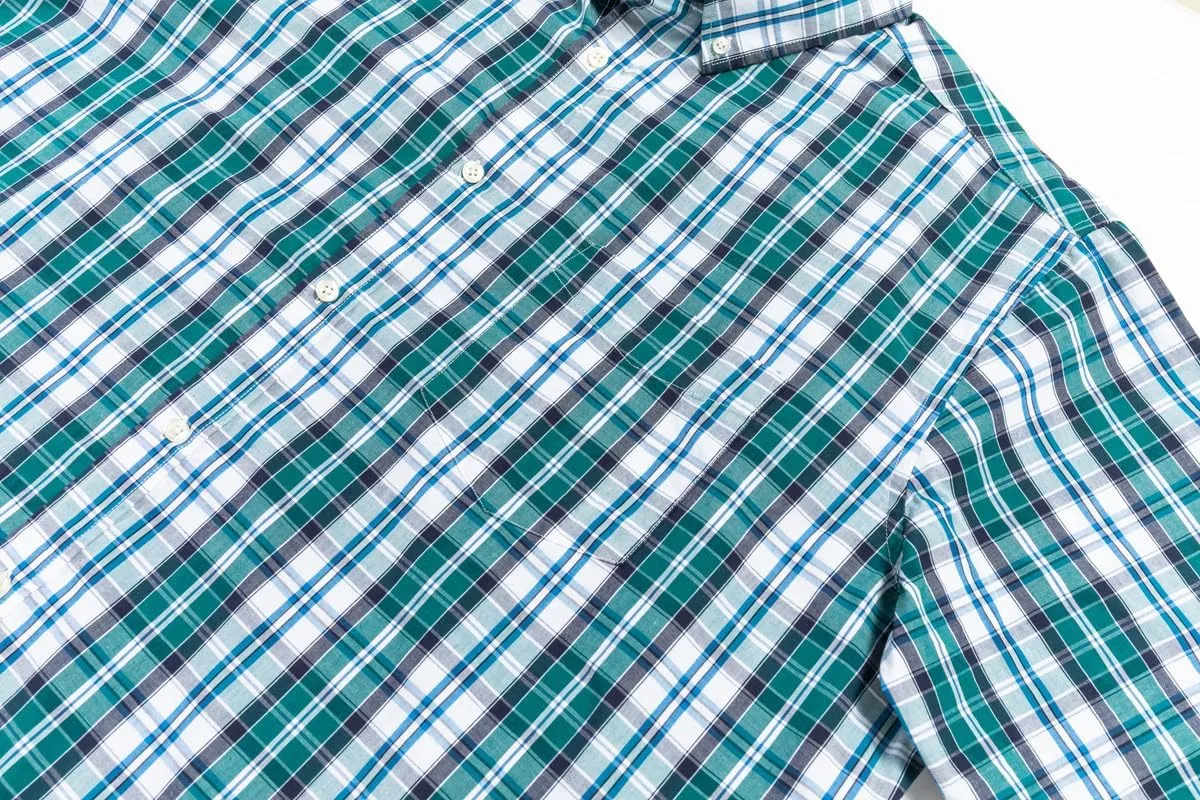 Double Pump Big and Tall Shirts for Men Short Sleeve Button Down Shirts from Size XL(T) to 6XL (T) Cotton