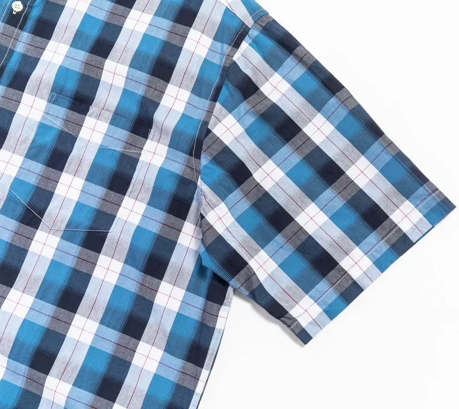 Double Pump Big and Tall Shirts for Men Short Sleeve Button Down Shirts from Size XL(T) to 6XL (T) Cotton