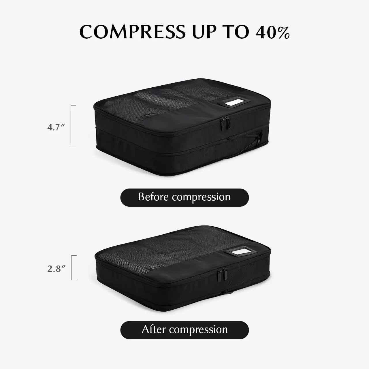 EACHY 6 Set Compression Packing Cubes for Travel, Lightweight Vacation Travel Essentials, Accessories for Suitcase Organizer Bags Set, Durable Luggage Organizer Bags